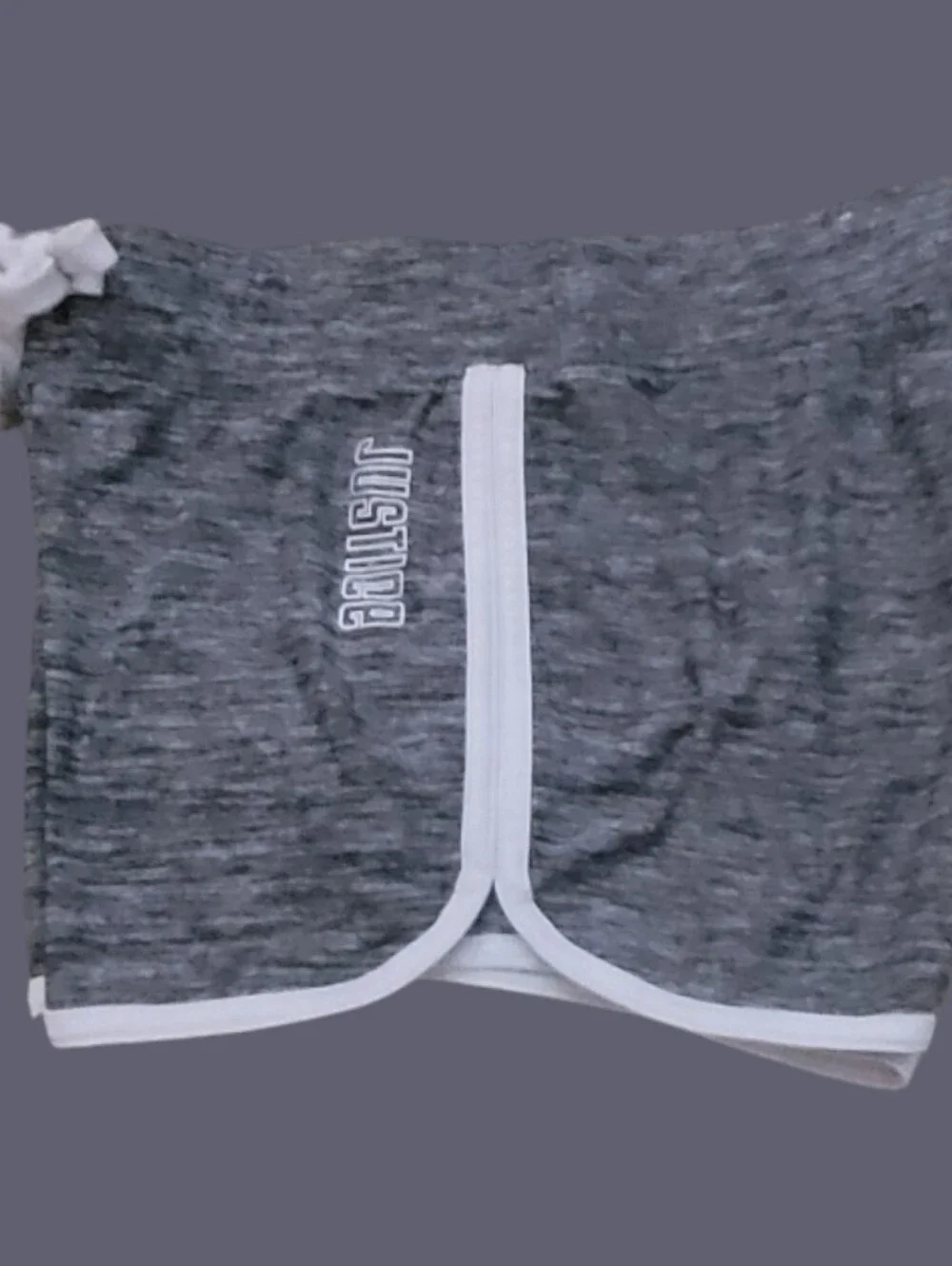 Justice Girl's Heathered Gray Dophin Shorts